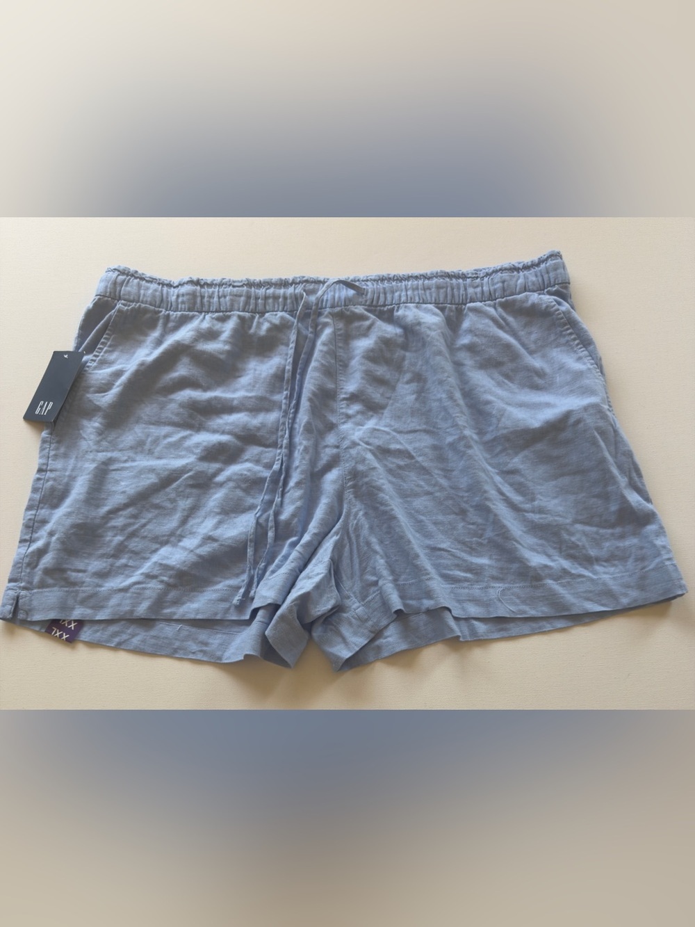 NWT GAP Women's Light Blue Cotton Lounge Shorts Size 2XL (KB9)